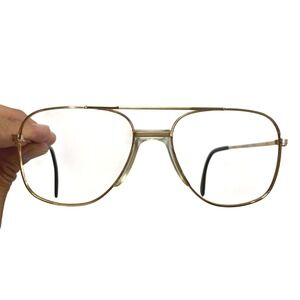 Nordic 840 Aviator Eyeglasses Gold Tone 54-18-140 Made in West Germany Vintage
